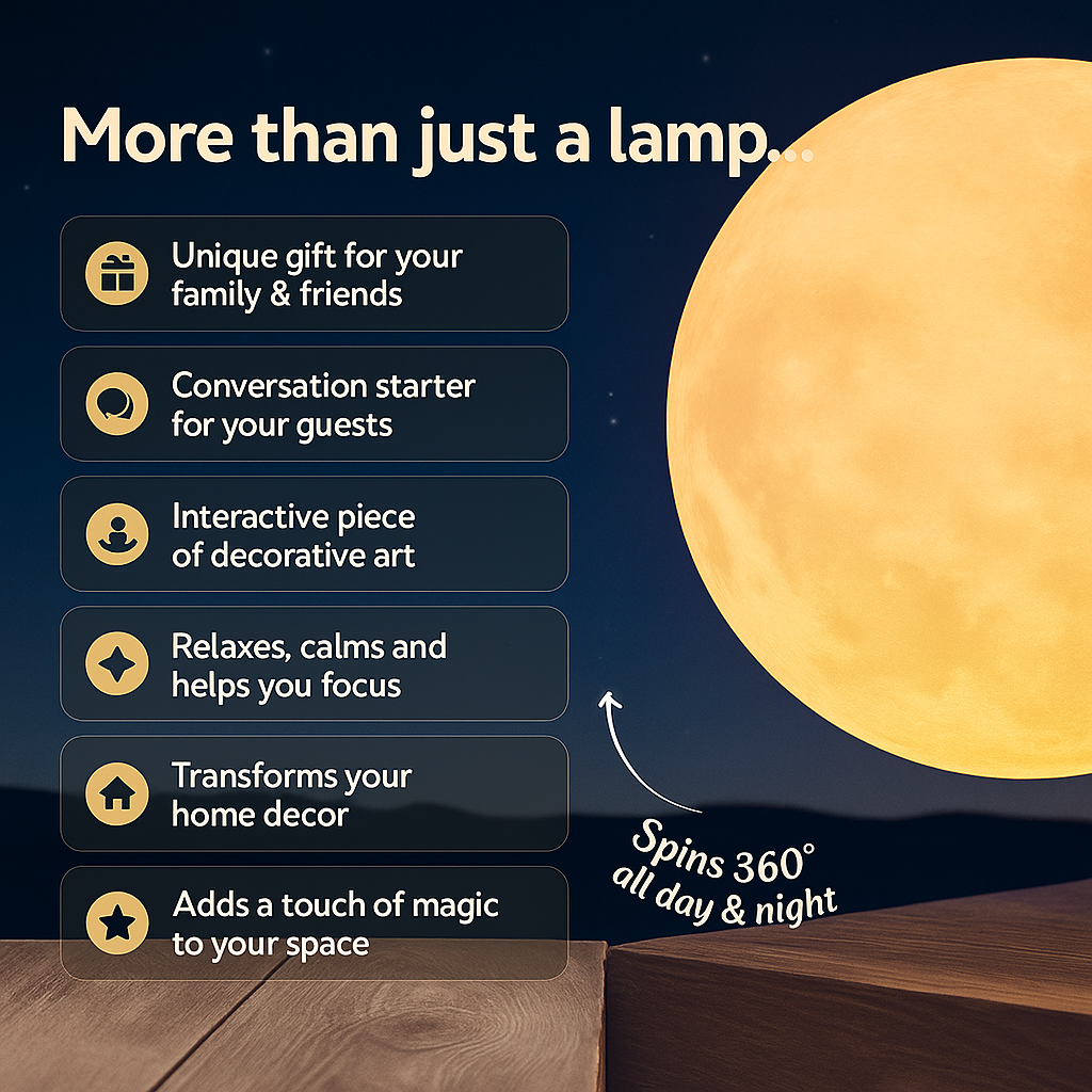 Moon Glow Floating Lamp –Add Magic to Your Space