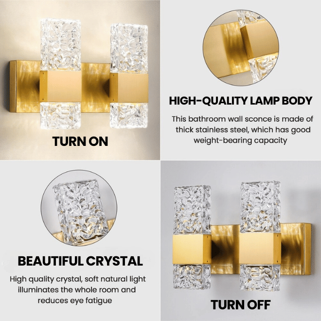 Light Luxury Led Crystal Wall Lamp