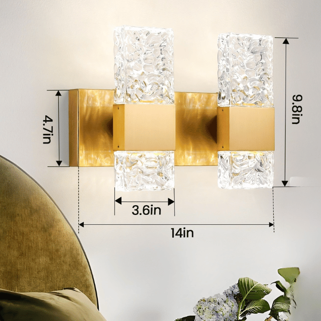 Light Luxury Led Crystal Wall Lamp