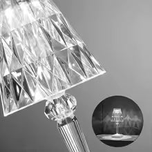 CrystalGlow Touch Lamp – Wireless Light, Luxury Vibes