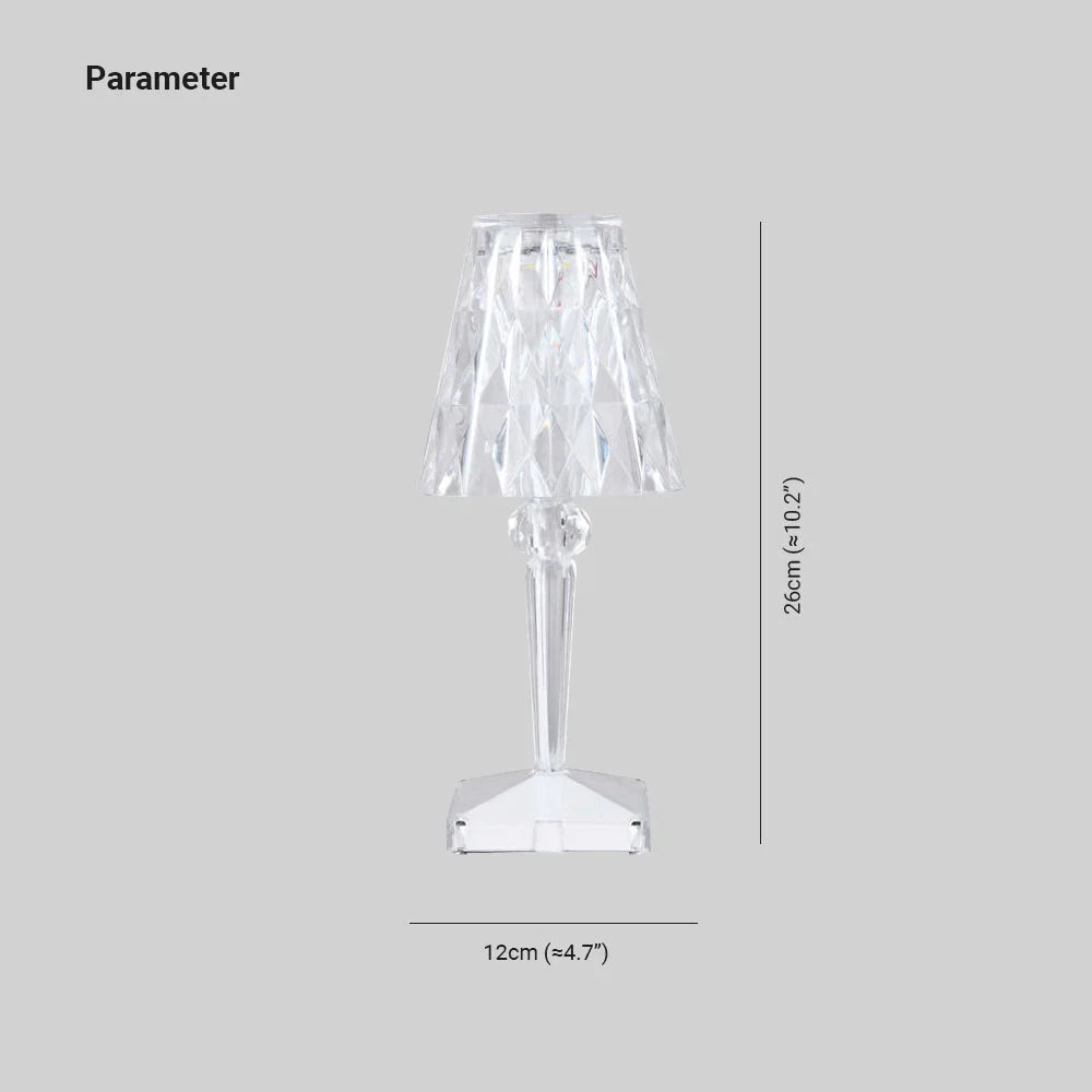 CrystalGlow Touch Lamp – Wireless Light, Luxury Vibes